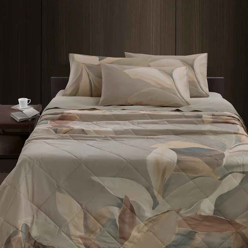 Completo Lenzuolo Copriletto in Cotone GABEL Trendy - Majestic Conchiglia