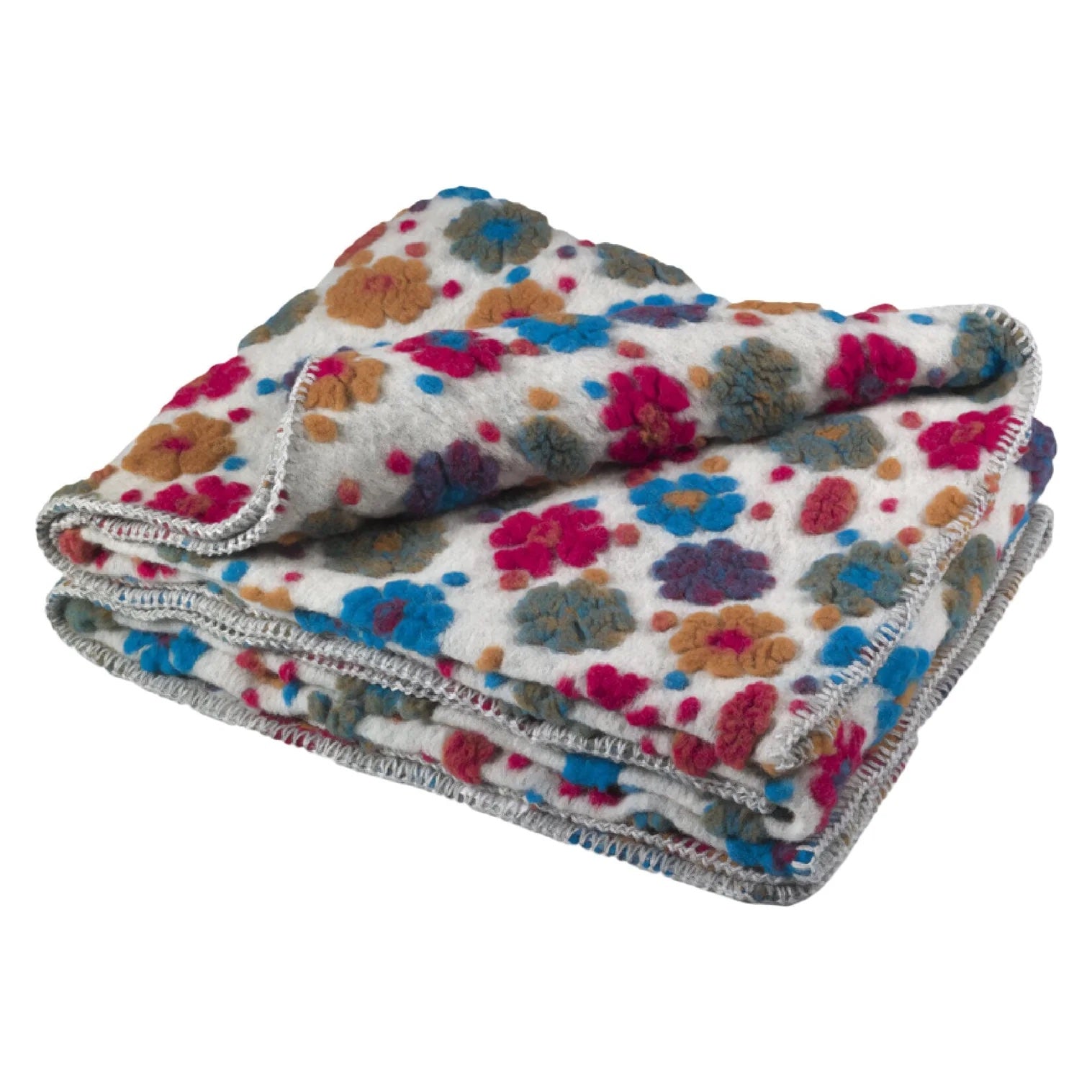 Plaid Blanket in Boiled Wool LANA ITALIA - Margherita