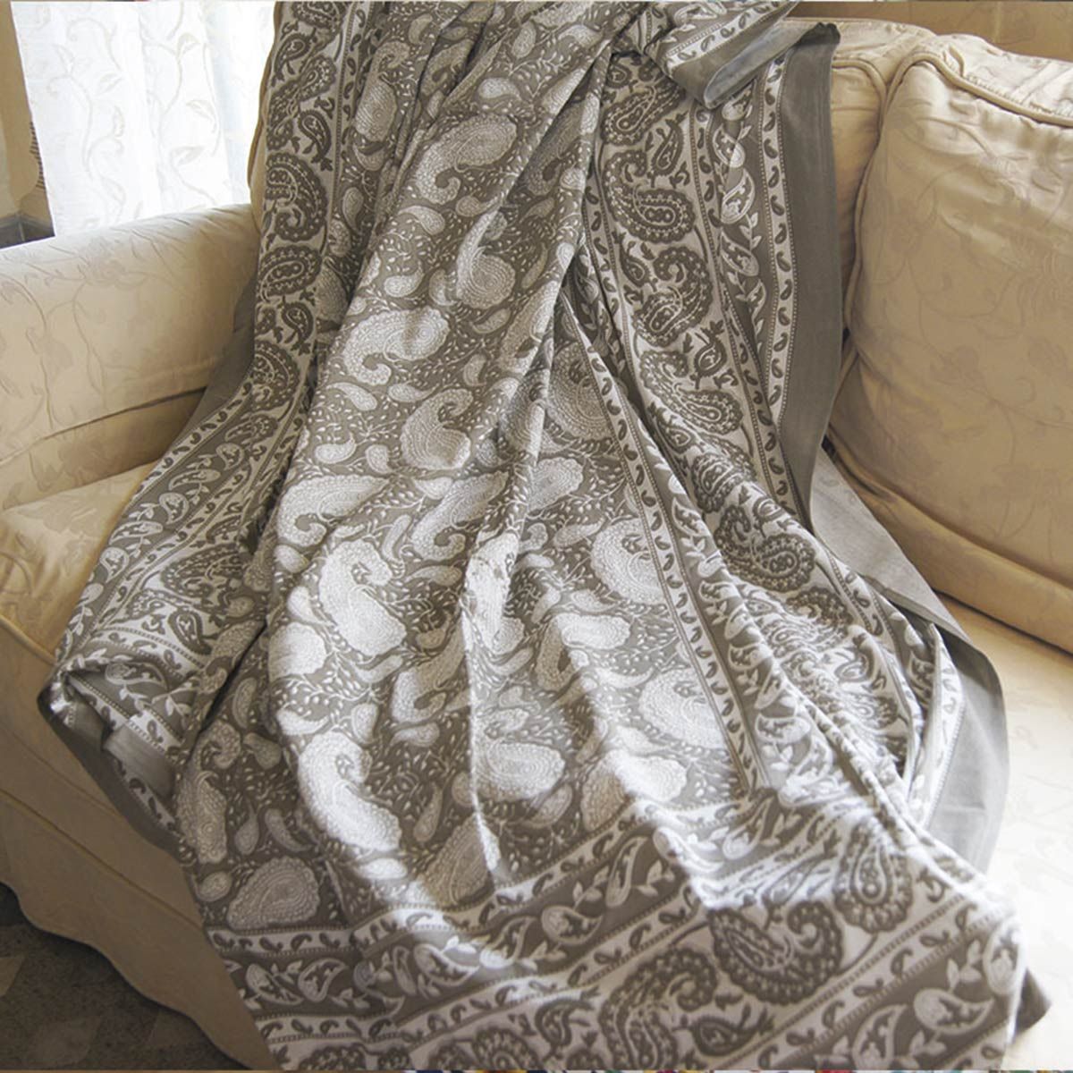 Telo Arredo Mezzero Granfoulard Matrimoniale in Cotone - Pra