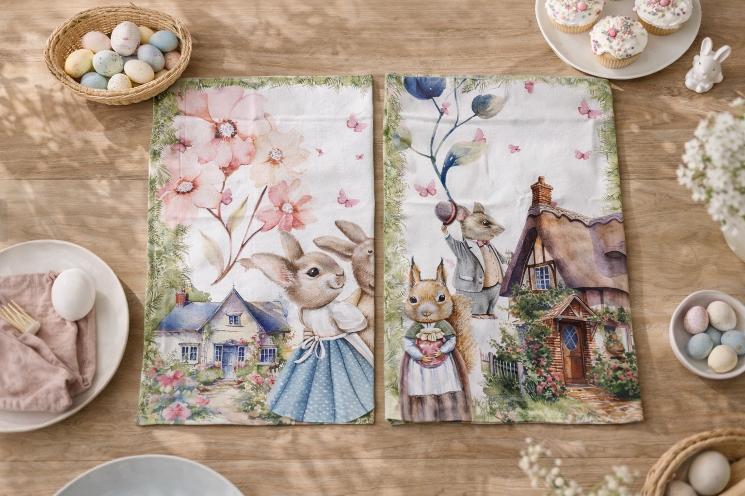 Strofinaccio in Cotone con Stampa Digitale Pasqua - Miller