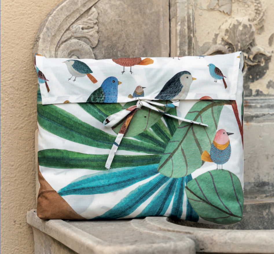 Completo Lenzuola in Percalle di Cotone TESSITURA TOSCANA - Mindo Birds