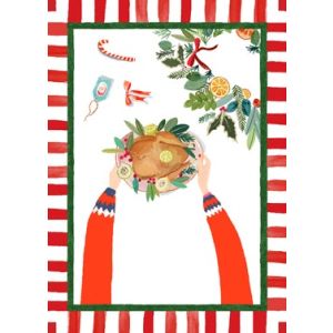 Canovaccio in Misto Lino TESSITURA TOSCANA - Hand on Xmas Tacchino