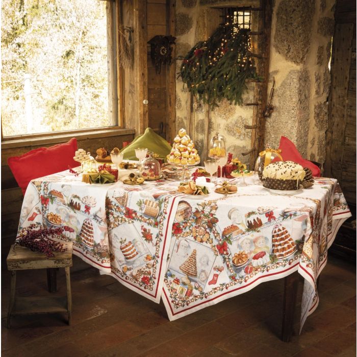 Centro Tavola quadrato in Lino TESSITURA TOSCANA - Noel Gourmand