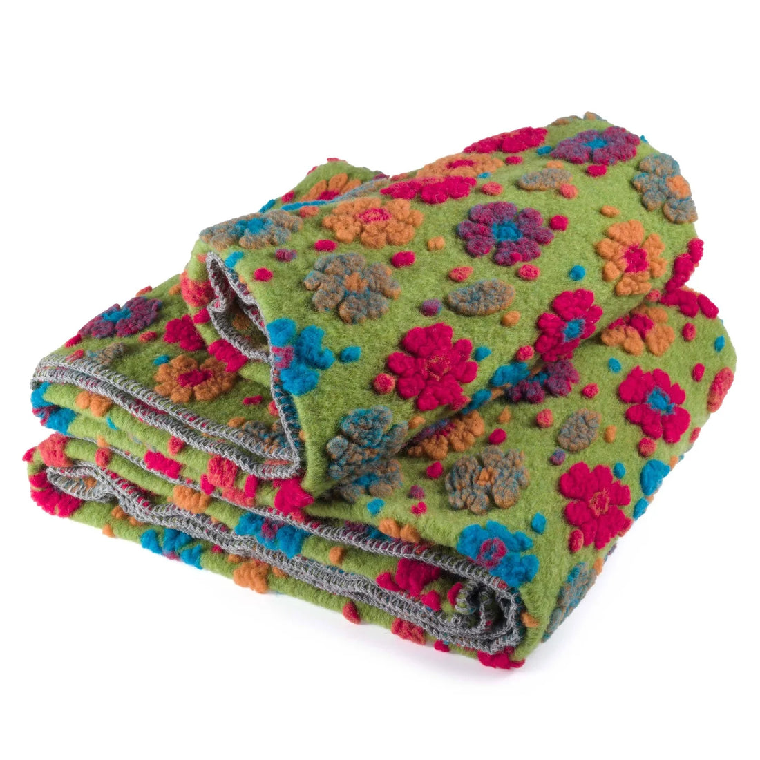 Coperta Matrimoniale in Lana Cotta LANA ITALIA - Margherite