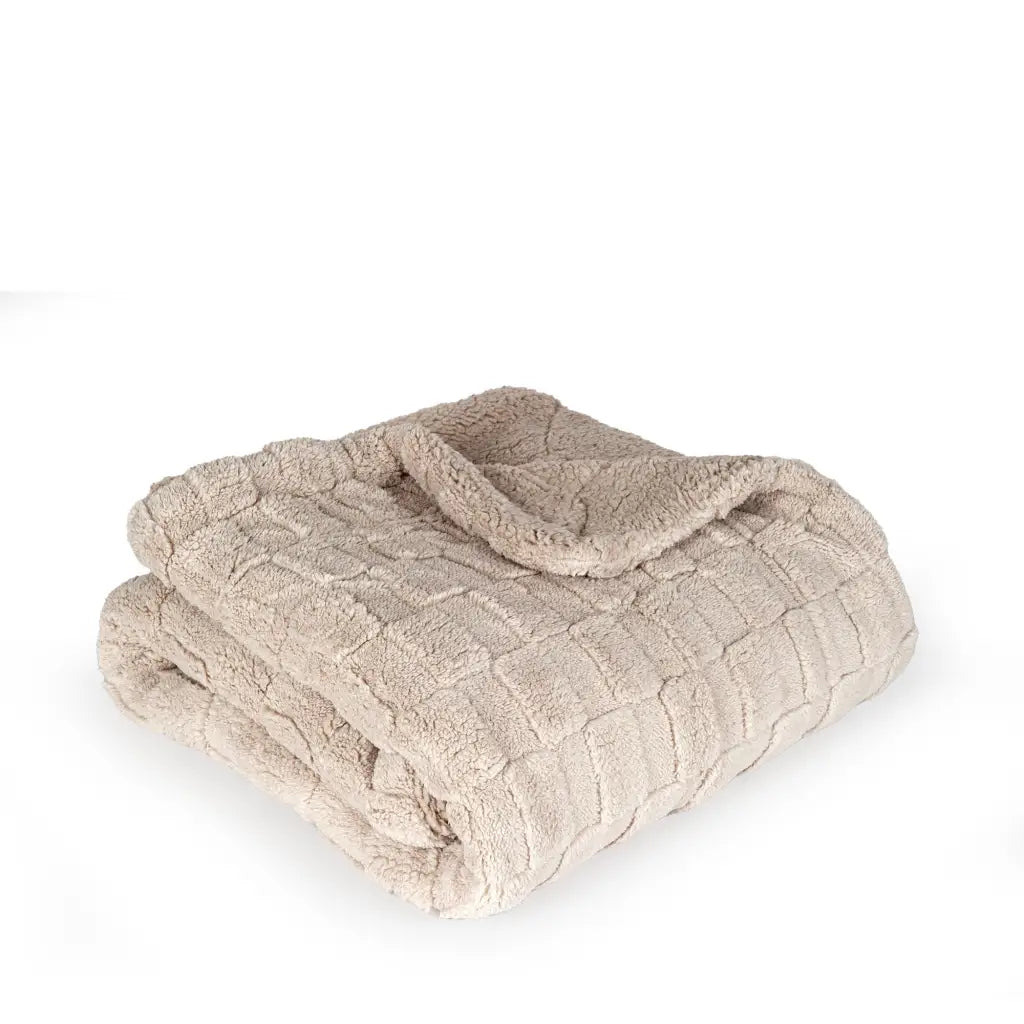 Fleece Throw with Sherpa - Ovindoli