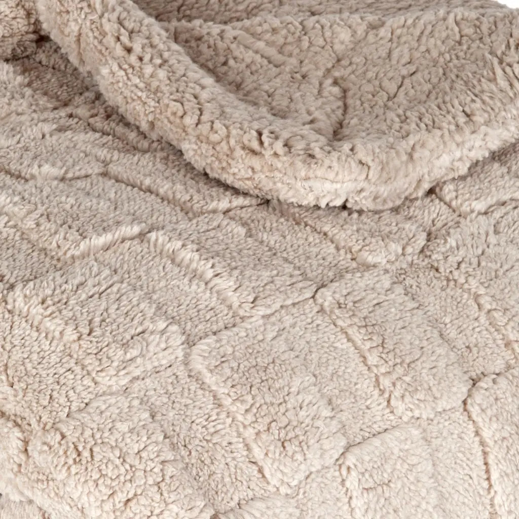 Fleece Throw with Sherpa - Ovindoli