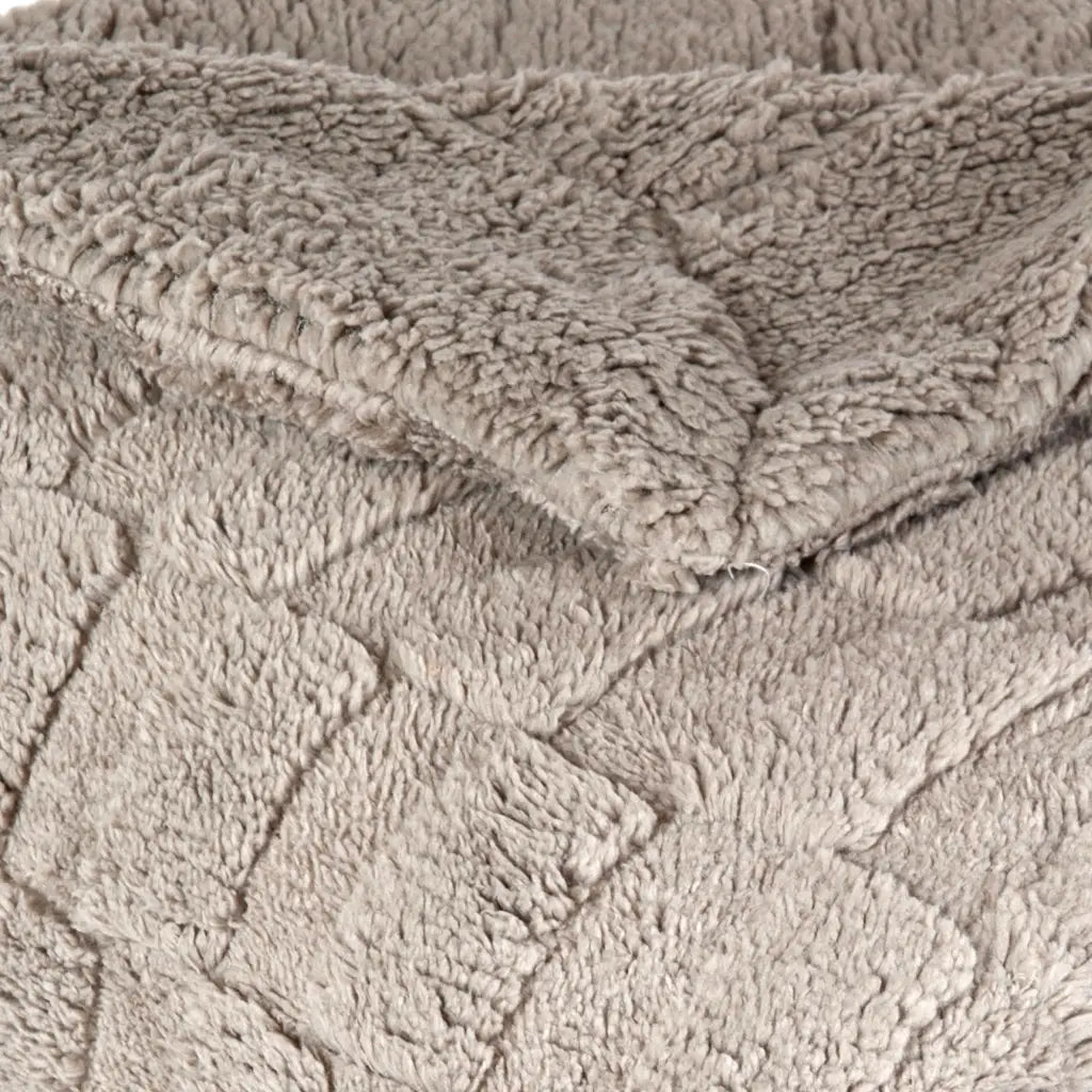 Fleece Throw with Sherpa - Ovindoli