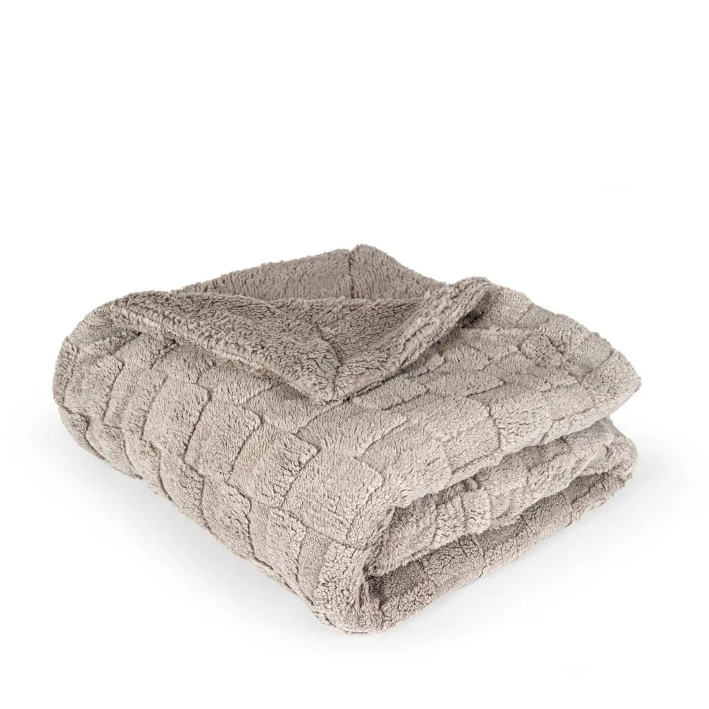 Fleece Throw with Sherpa - Ovindoli