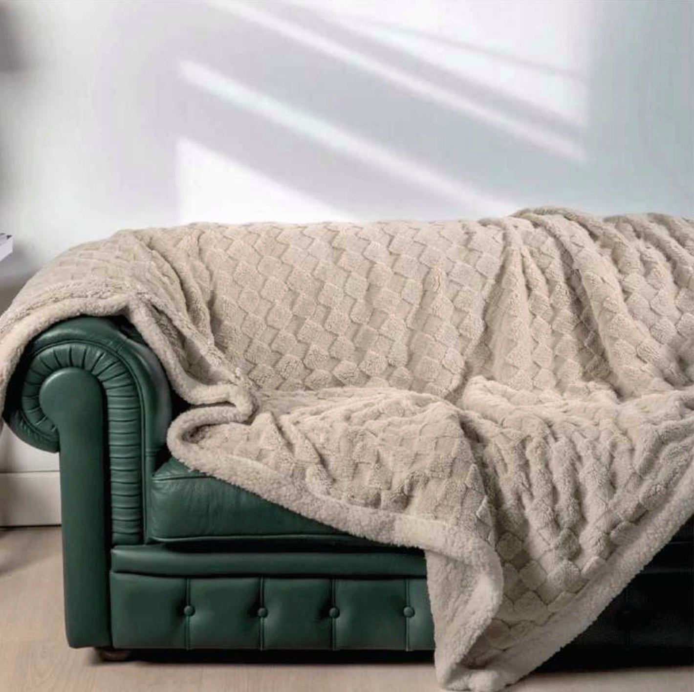 Fleece Throw with Sherpa - Ovindoli