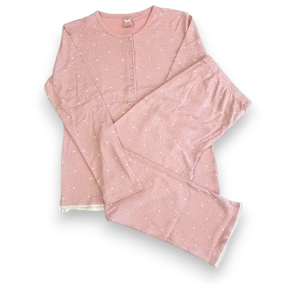 Pigiama Donna caldo cotone NOI DI NOTTE - Cuore Dot