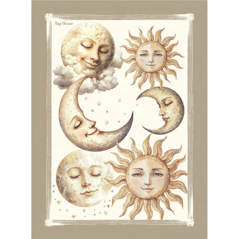 Strofinaccio in Cotone Panama Artissima TAG HOUSE - Sole Luna