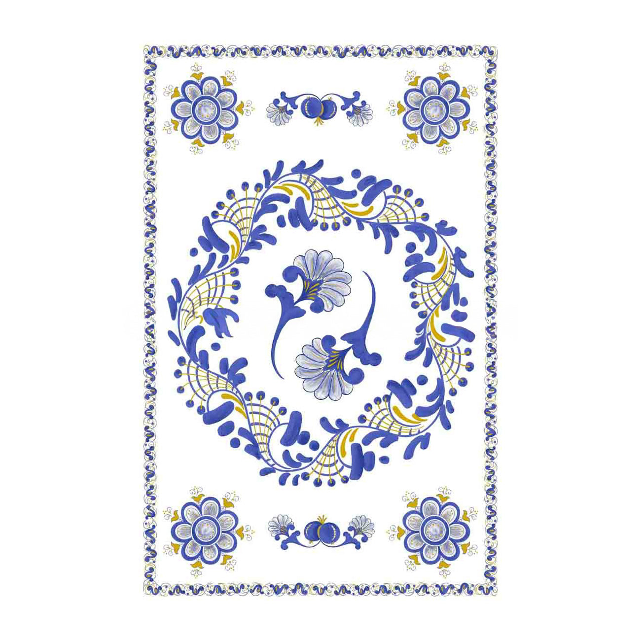 Tea towel with Romagna print