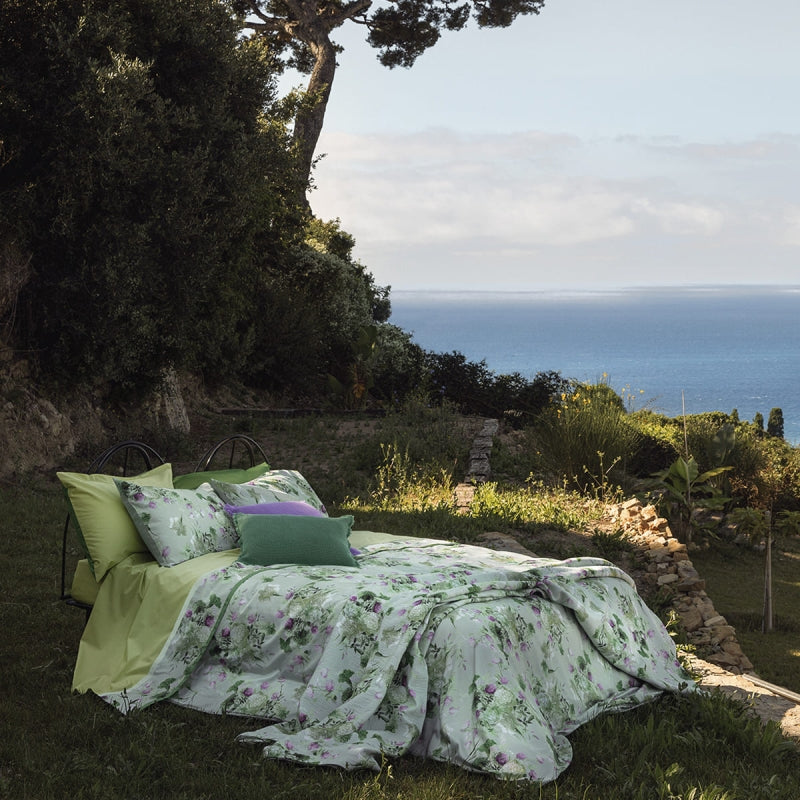 Copriletto Estivo Matrimoniale in Piquet di Cotone FAZZINI - Summer Grey Green
