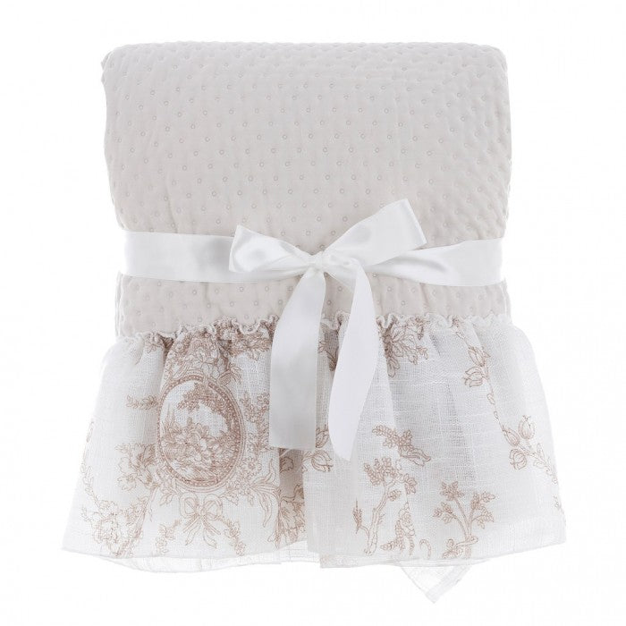 Copriletto Trapuntato Singolo con Gala 20cm BLANC MARICLO' - Fru Fru