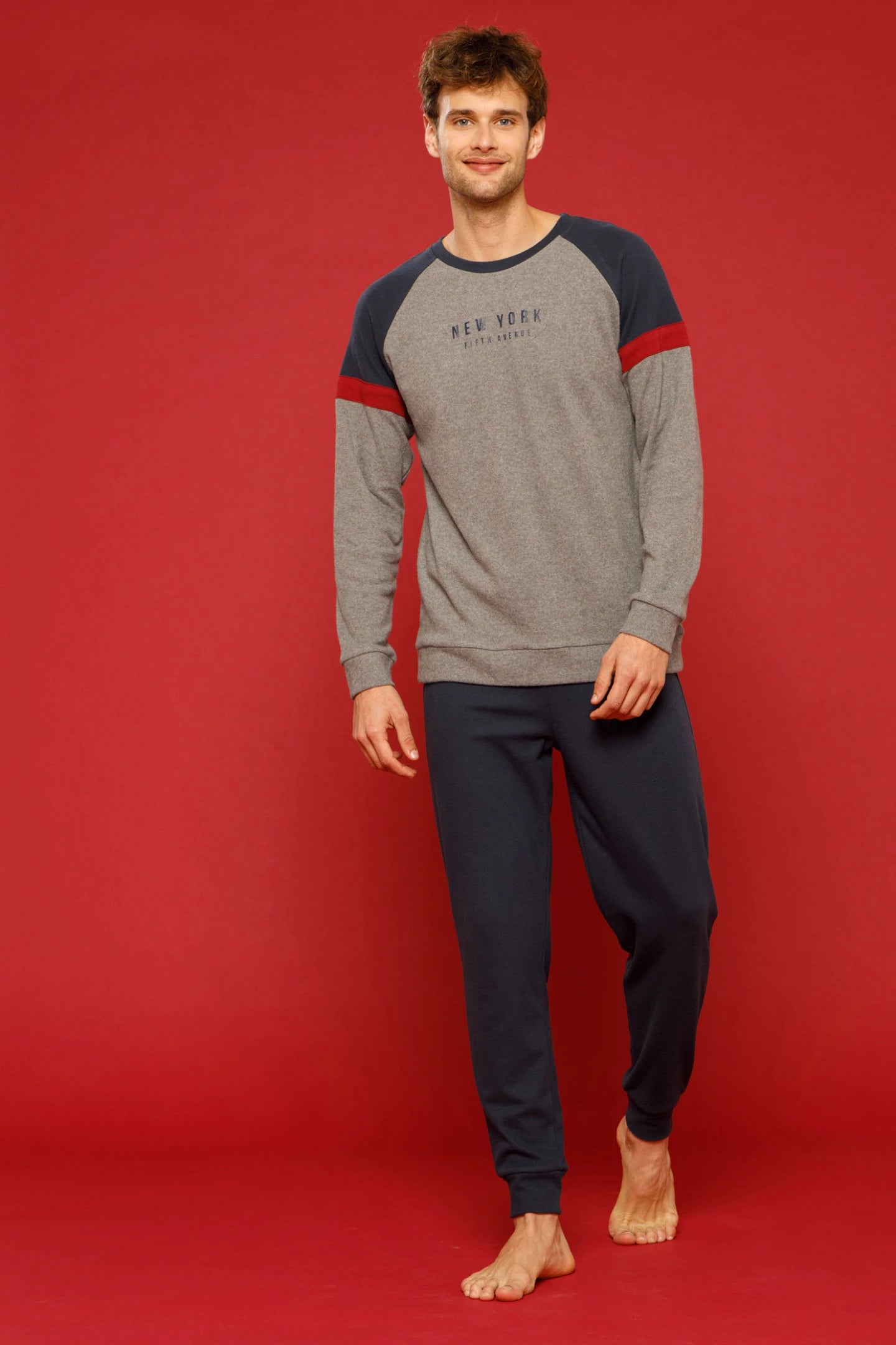 Men's Warm Cotton Plush Pajamas WE BY NIGHT - Fifth
