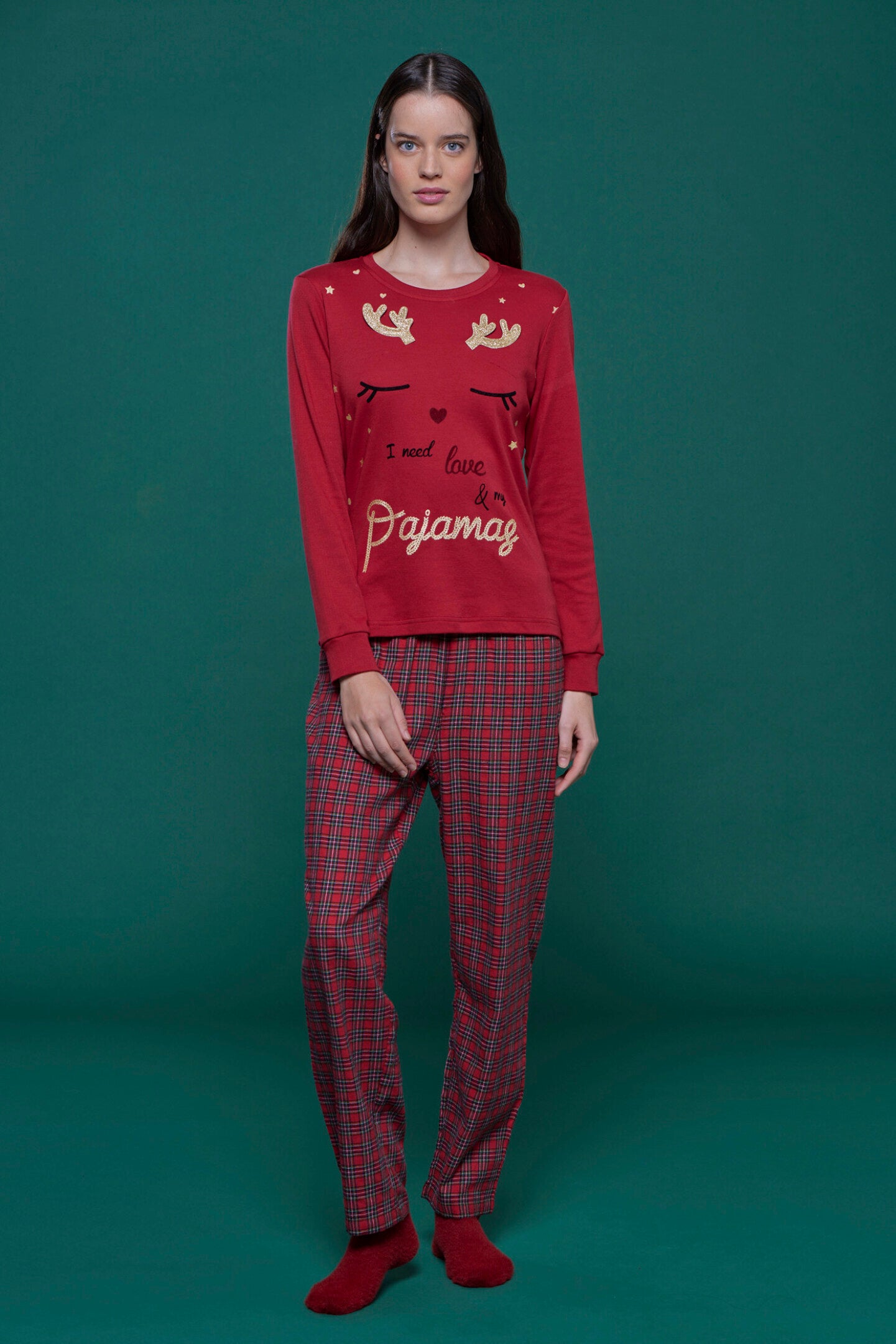 Intimissimi Pigiama Con Le Renne Pigiama Invernale Pigiami Renna