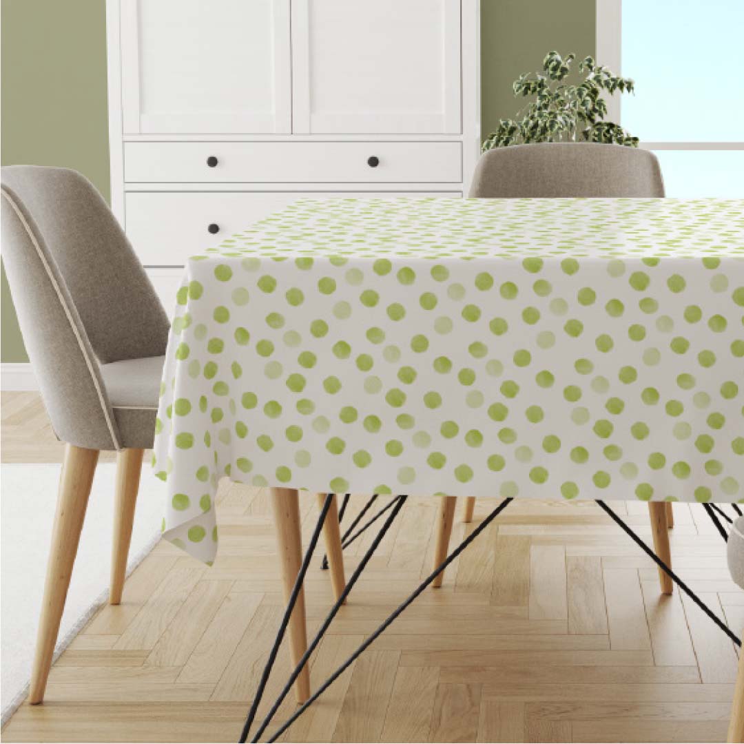 Picnic Cotton Blend Tablecloth - Polka Dots 