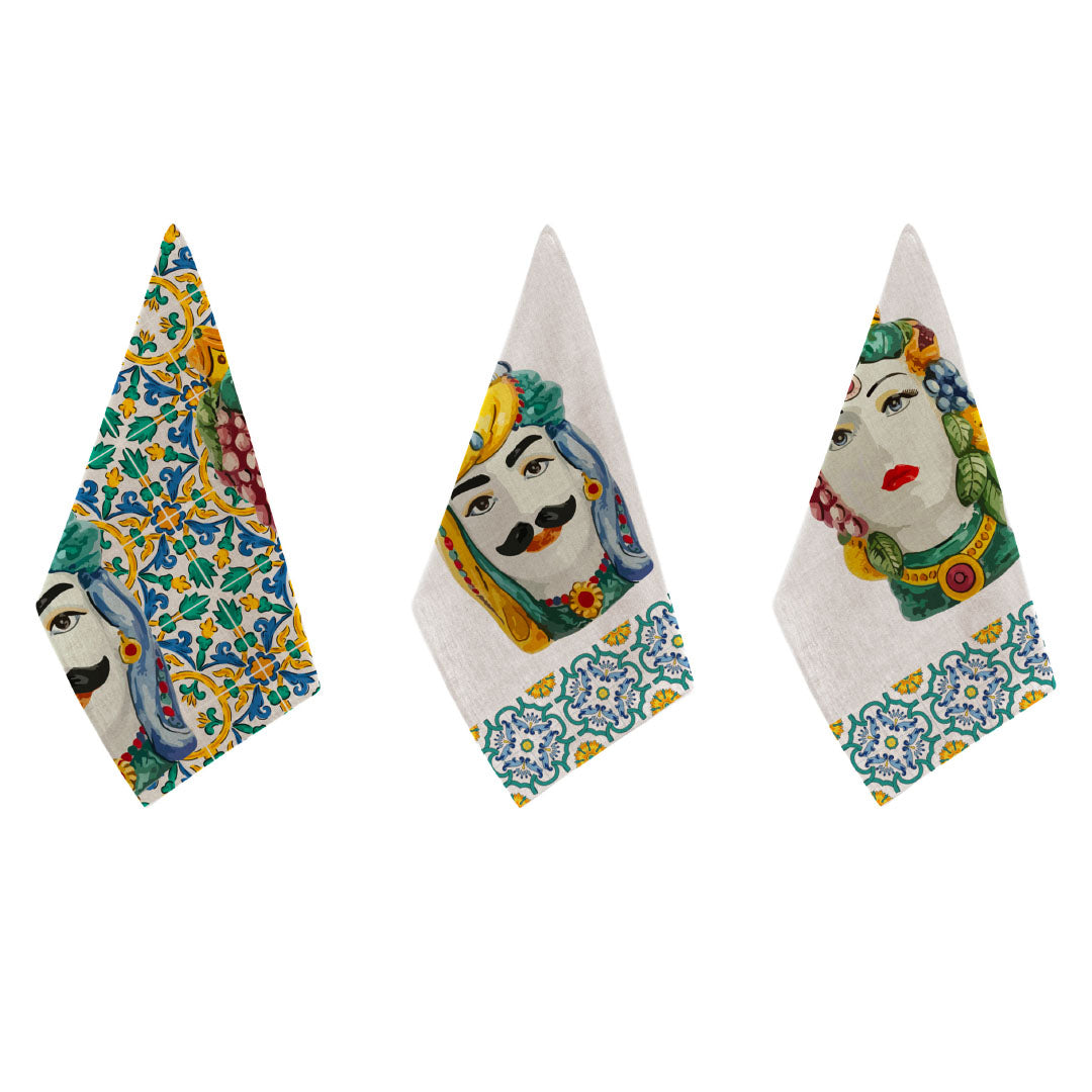Cotton Tea Towel with Digital Print - Candy I Mori