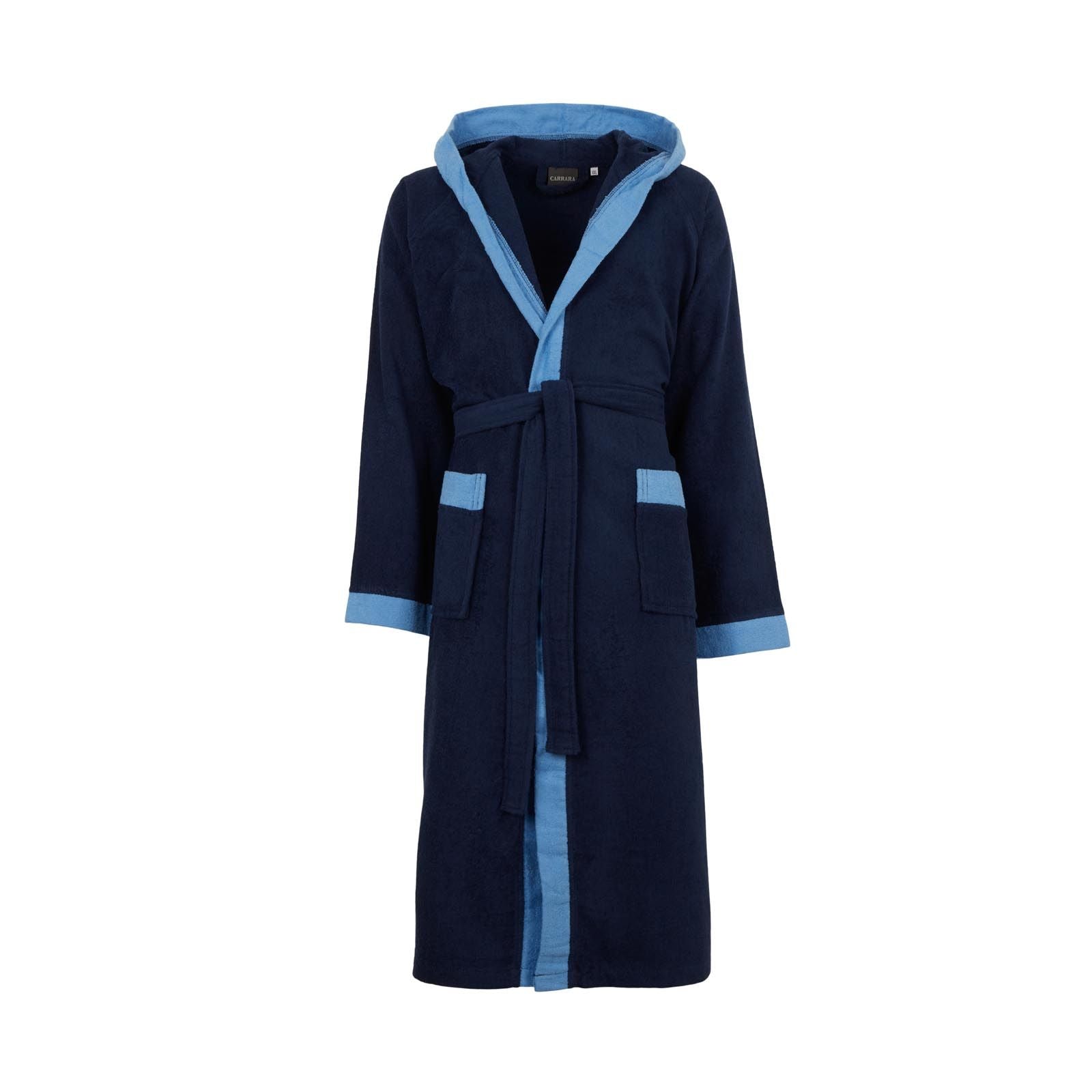 CARRARA Cotton Microterry Bathrobe with Hood - Voyage