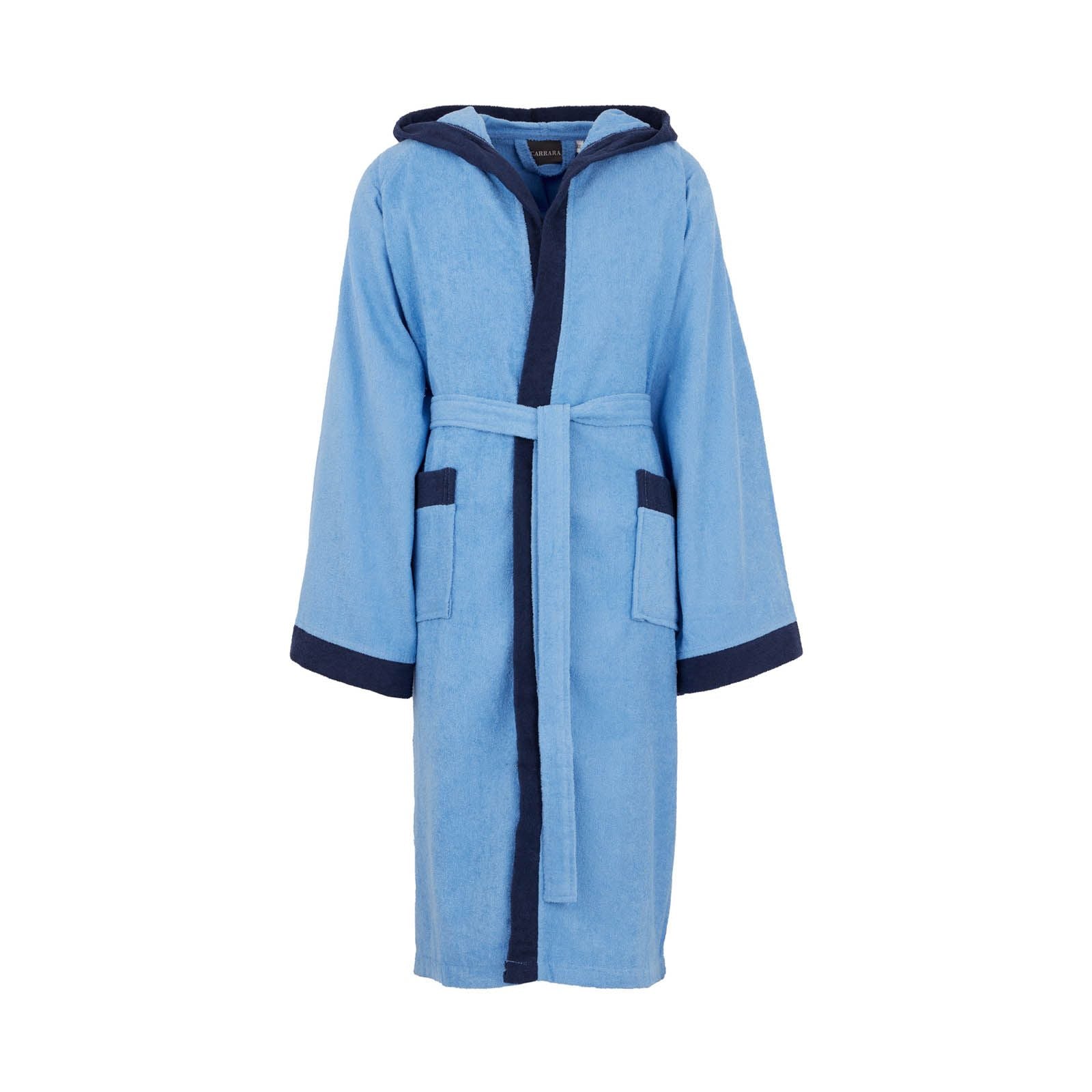CARRARA Cotton Microterry Bathrobe with Hood - Voyage