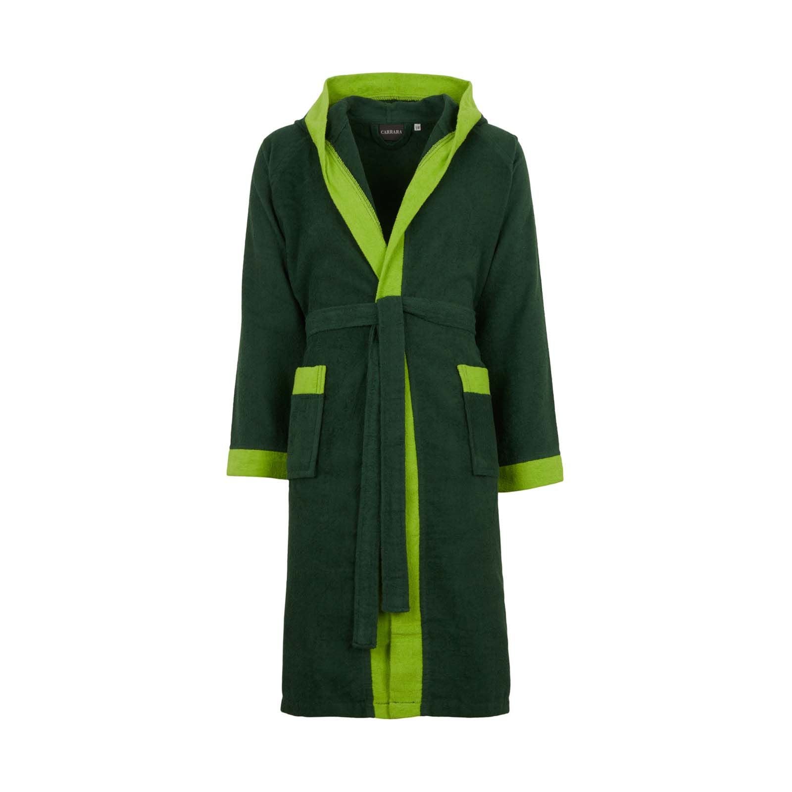 CARRARA Cotton Microterry Bathrobe with Hood - Voyage