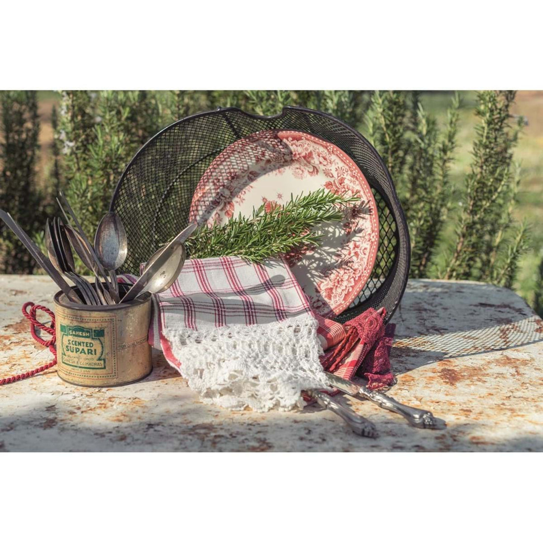 Set di 3 Canovacci in Cotone BLANC MARICLO' - Il Borgo Rosso