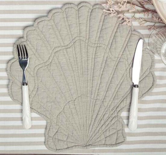 American Quilted Placemat BLANC MARICLO' - Shell