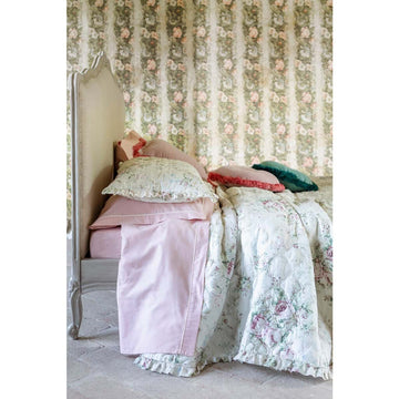 Double Quilted Bedspread with Gala BLANC MARICLO' - Jardin de Roses