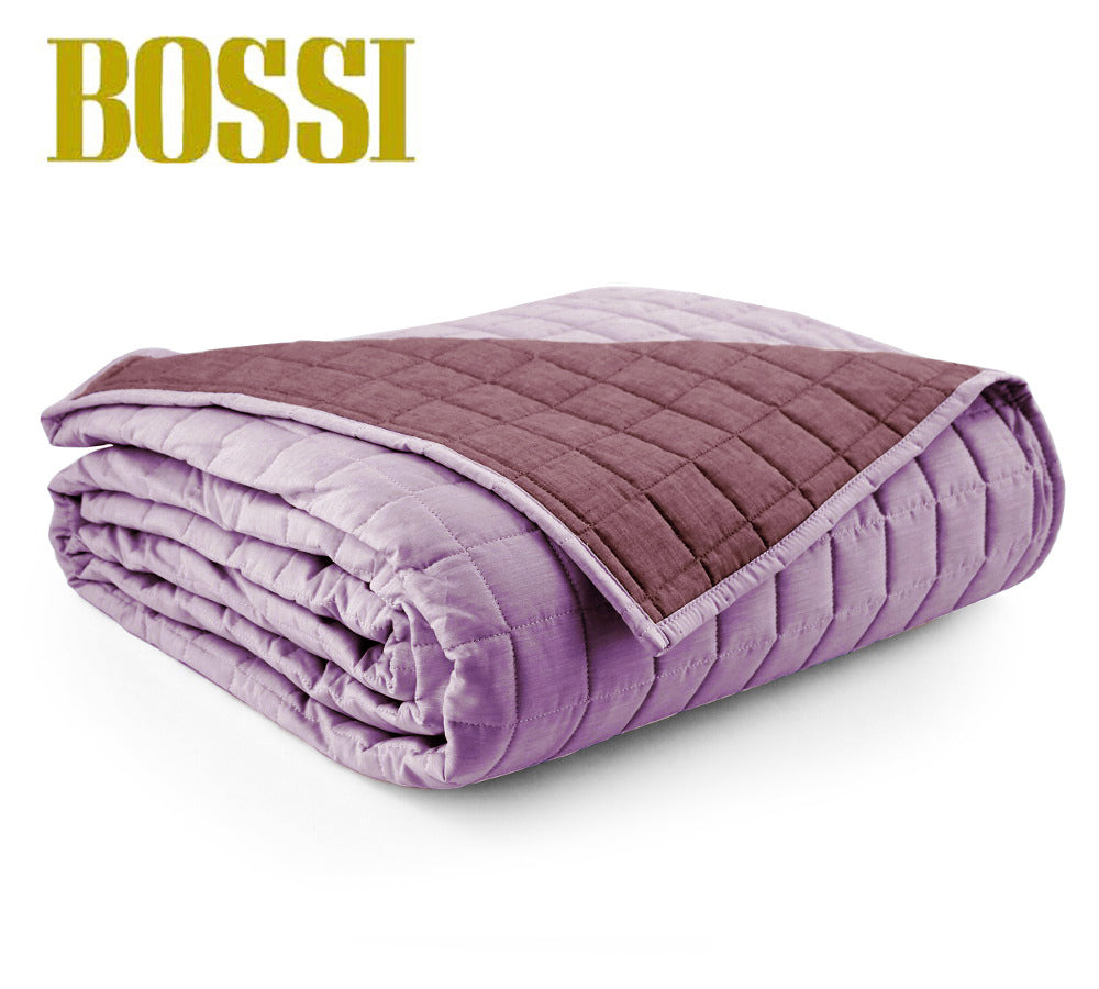 BOSSI Yarn Dyed Cotton Quilted Bedspread - Double