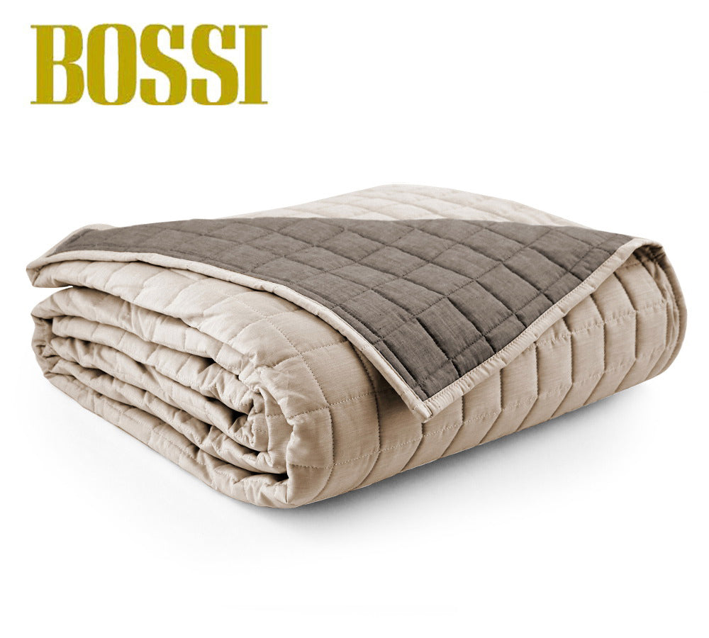 BOSSI Yarn Dyed Cotton Quilted Bedspread - Double