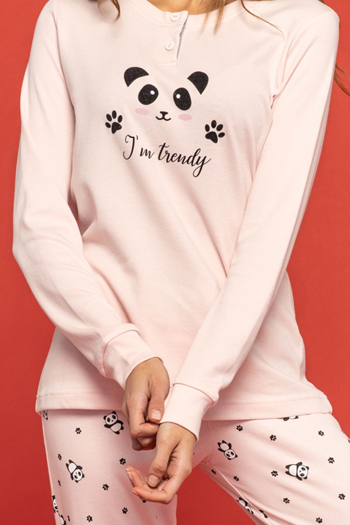 Women's warm cotton pajamas WE BY NIGHT - Love Terry