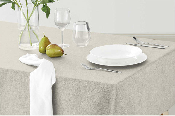 Stain Resistant Linen Effect Tablecloth - Kiki 