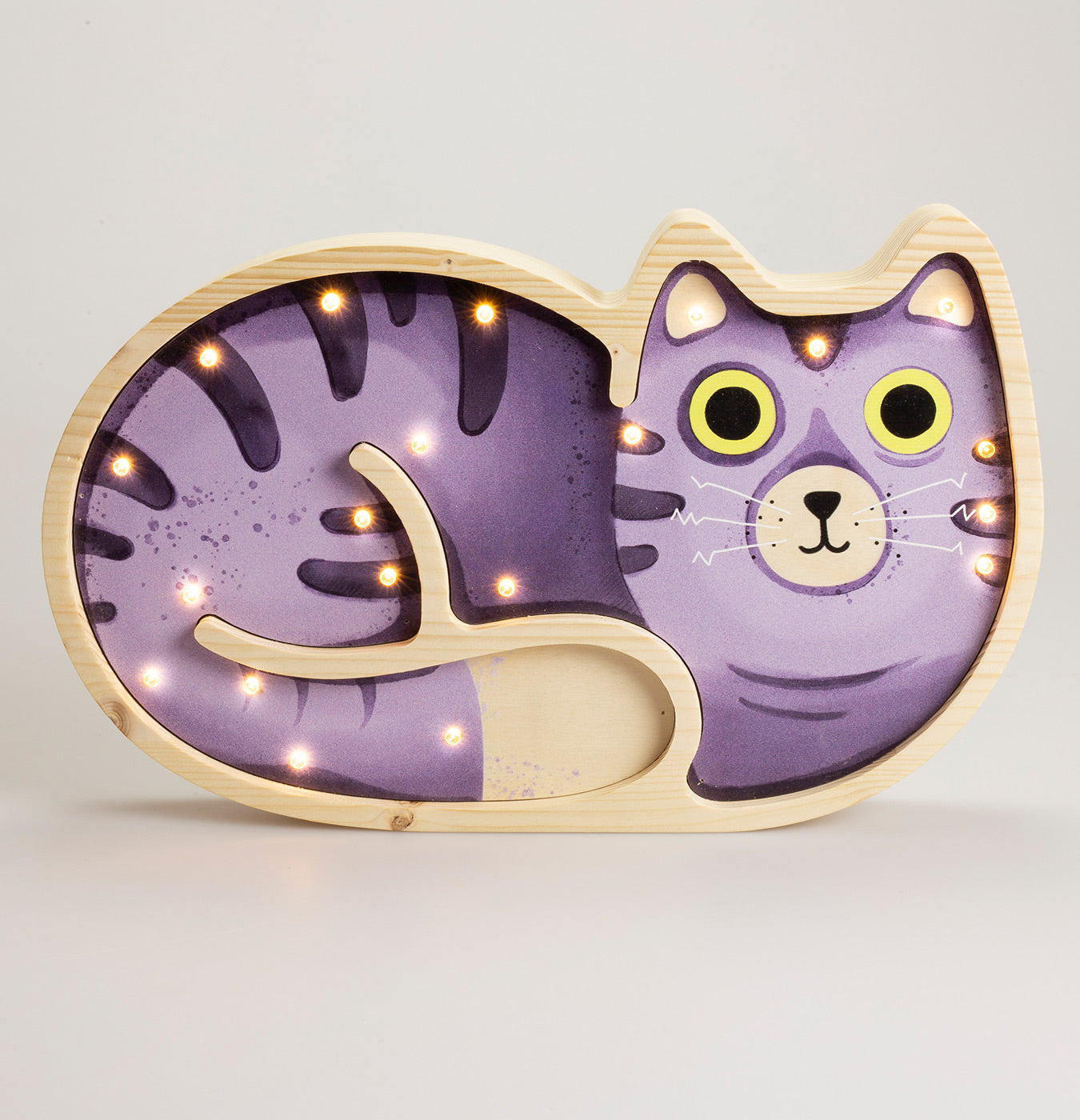 Fir Wood Lamp - Rufus Cat