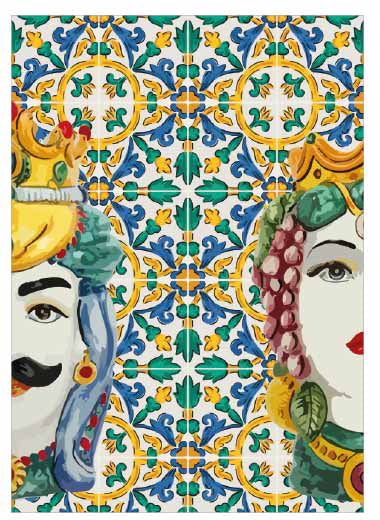 Cotton Tea Towel with Digital Print - Candy I Mori
