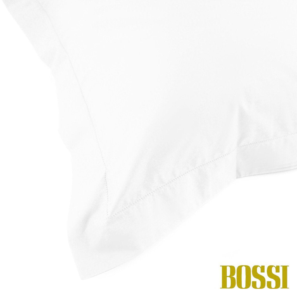 BOSSI Pair of Pillowcases with Three Shuttlecocks and Hemstitch - Bossicolor