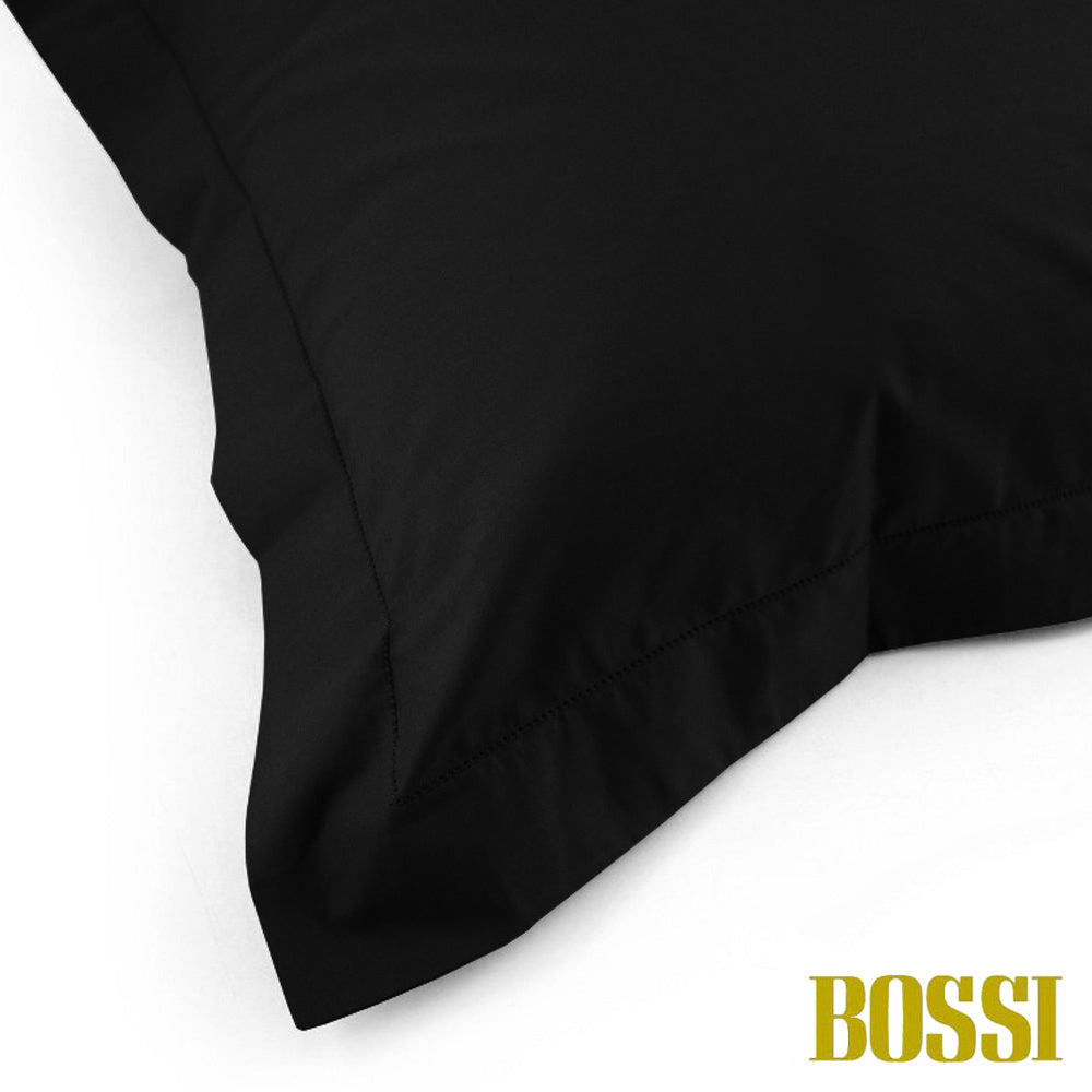 BOSSI Pair of Pillowcases with Three Shuttlecocks and Hemstitch - Bossicolor
