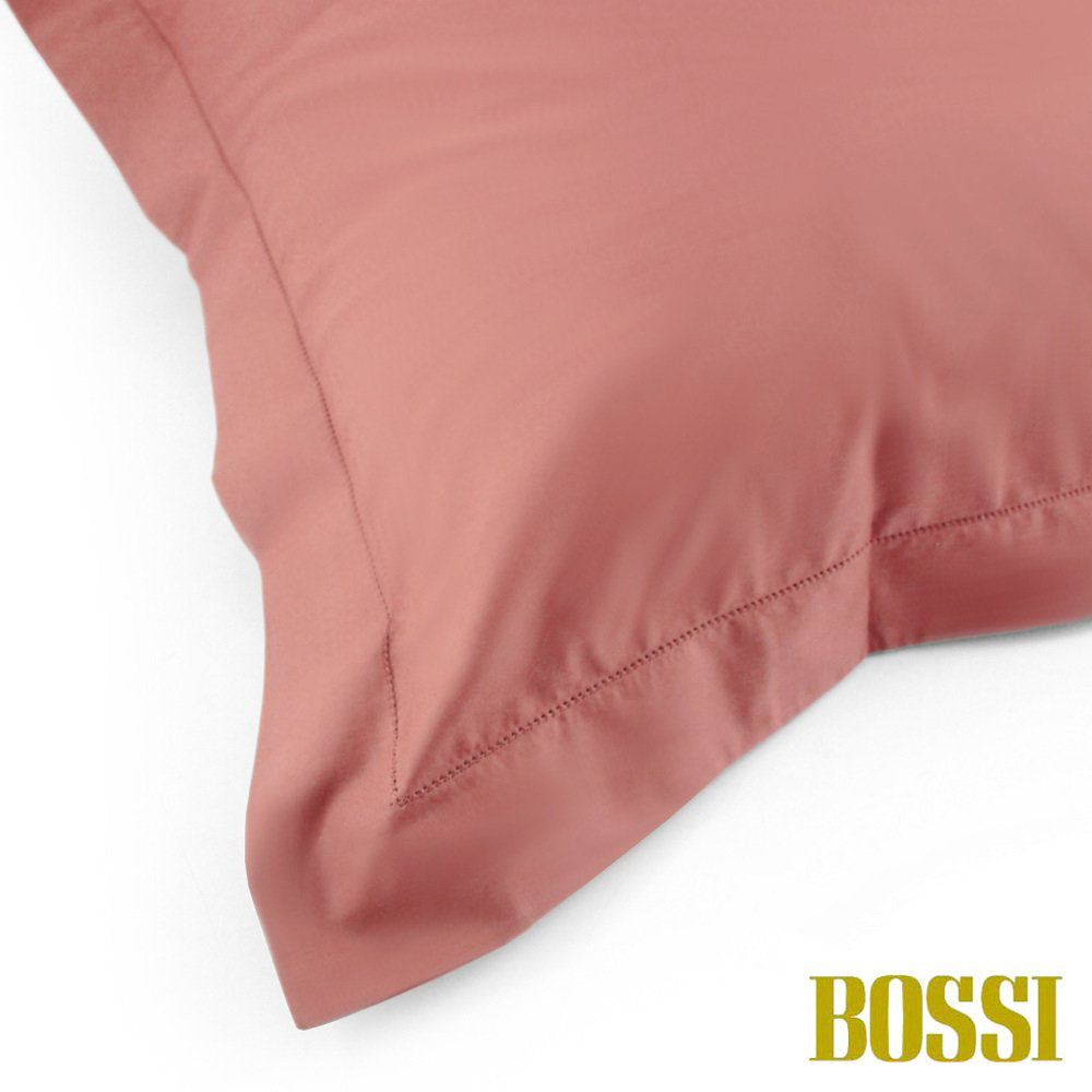 BOSSI Pair of Pillowcases with Three Shuttlecocks and Hemstitch - Bossicolor
