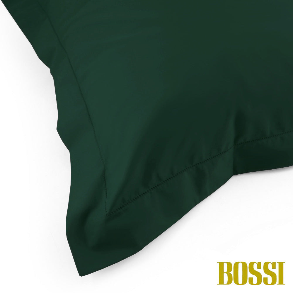 BOSSI Pair of Pillowcases with Three Shuttlecocks and Hemstitch - Bossicolor