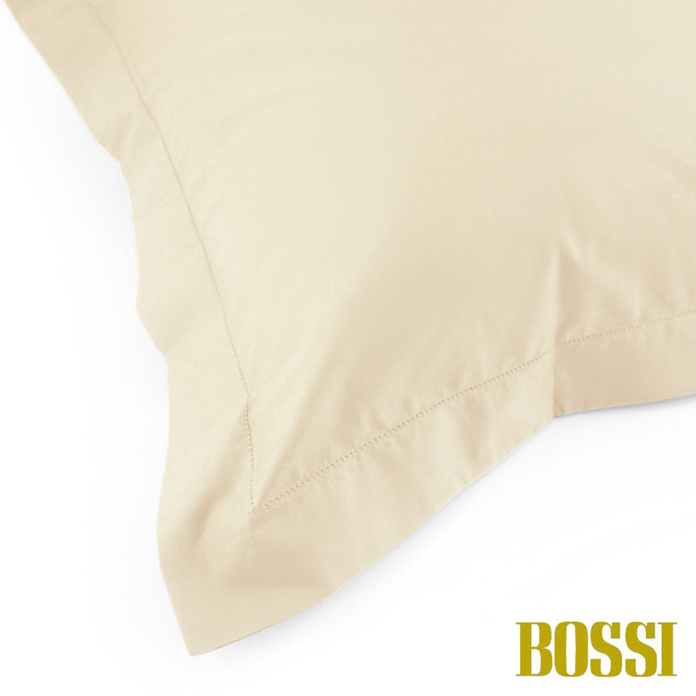 BOSSI Pair of Pillowcases with Three Shuttlecocks and Hemstitch - Bossicolor