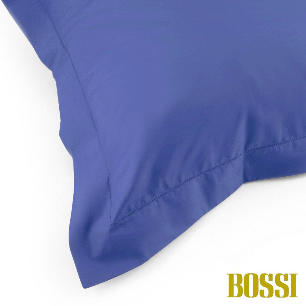 BOSSI Pair of Pillowcases with Three Shuttlecocks and Hemstitch - Bossicolor
