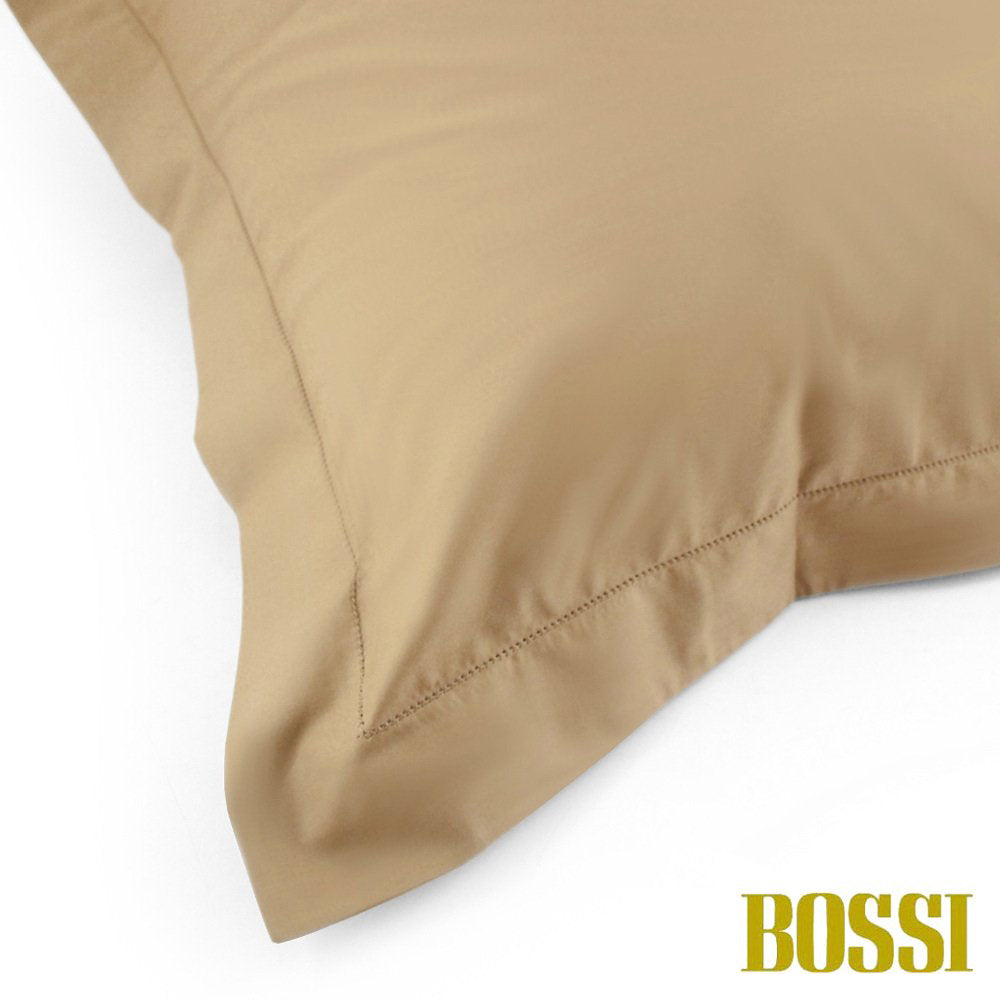 BOSSI Pair of Pillowcases with Three Shuttlecocks and Hemstitch - Bossicolor