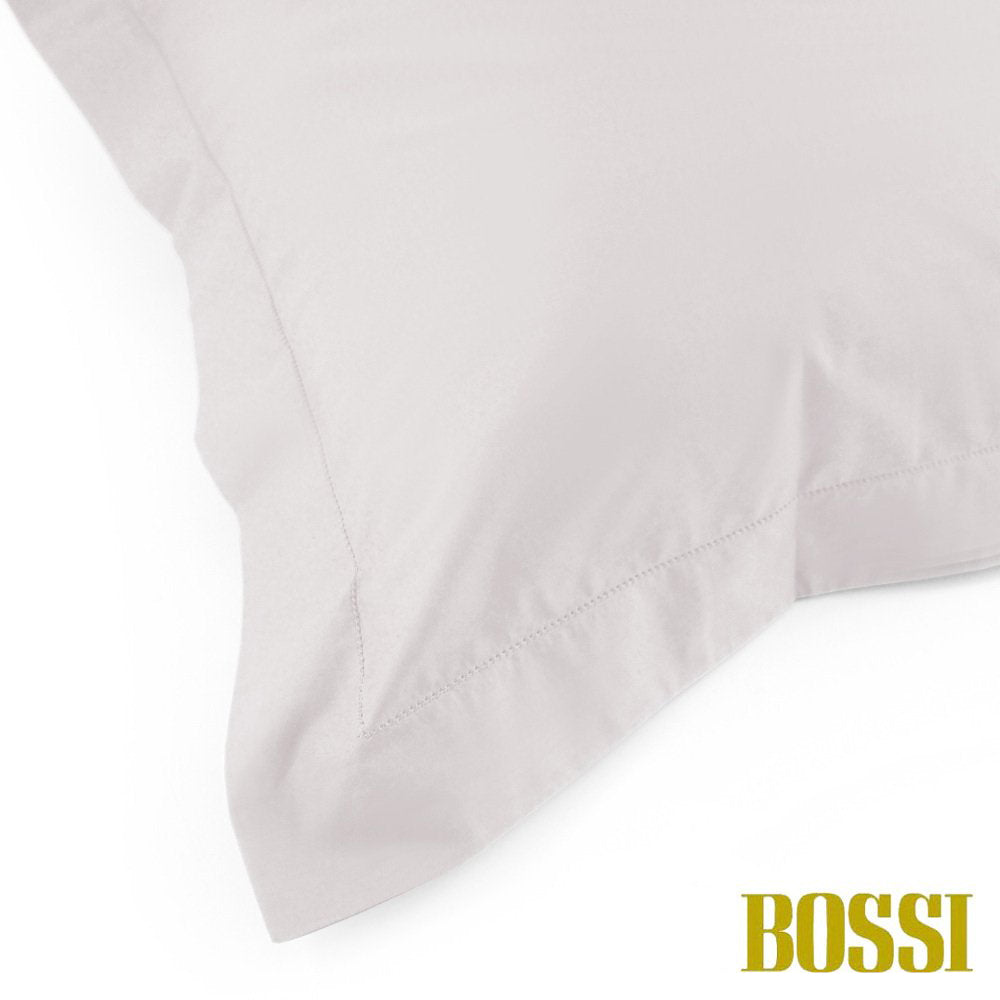 BOSSI Pair of Pillowcases with Three Shuttlecocks and Hemstitch - Bossicolor