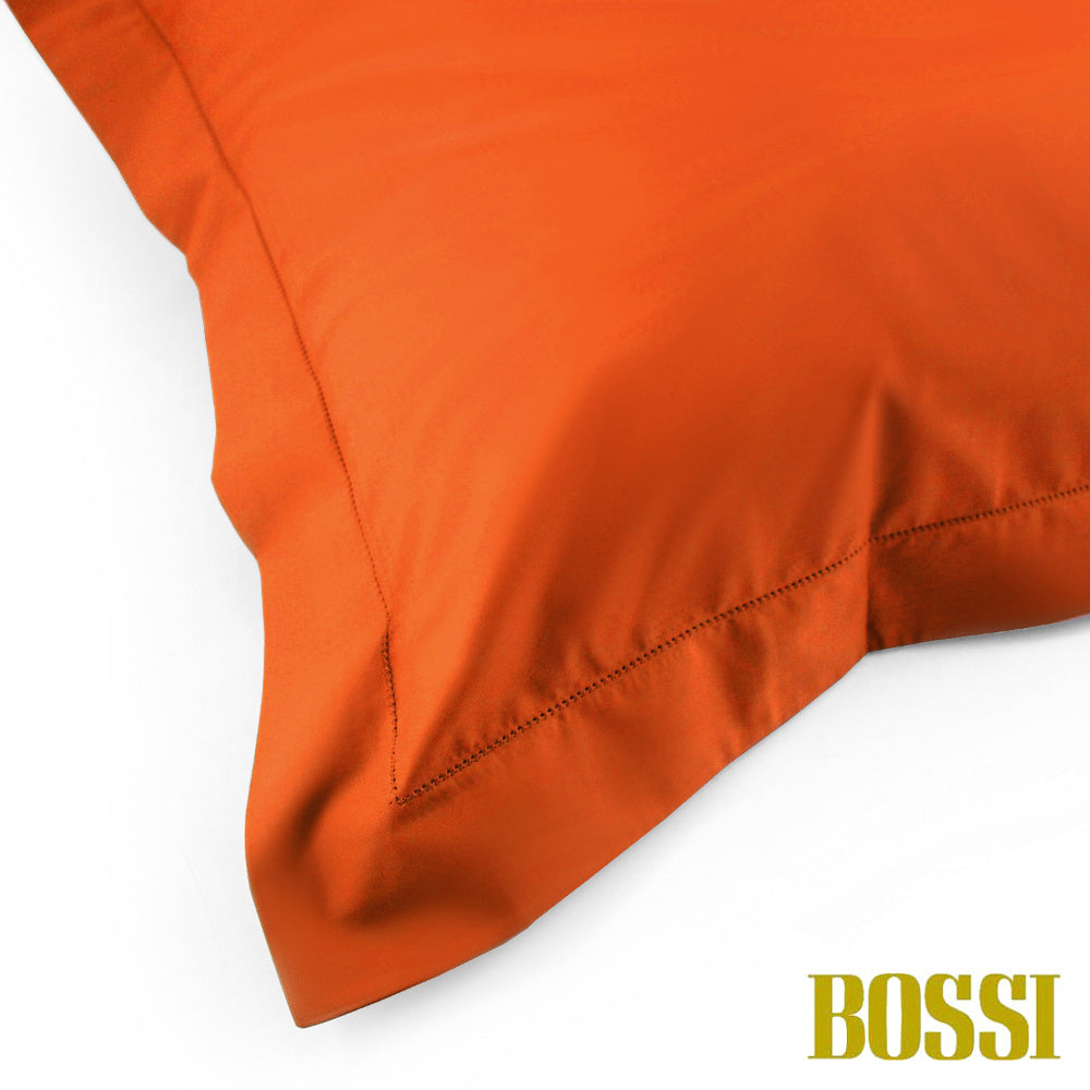 BOSSI Pair of Pillowcases with Three Shuttlecocks and Hemstitch - Bossicolor