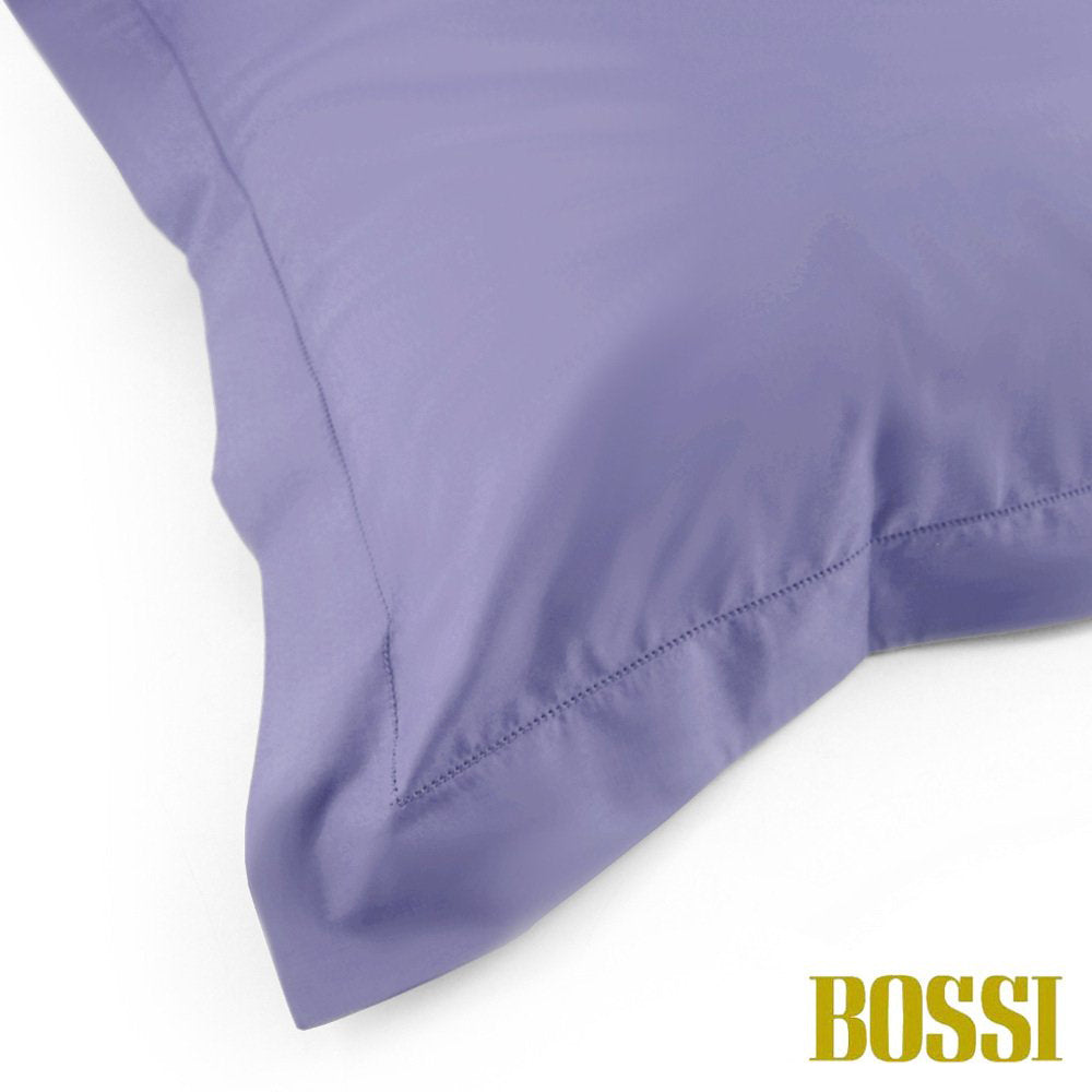 BOSSI Pair of Pillowcases with Three Shuttlecocks and Hemstitch - Bossicolor