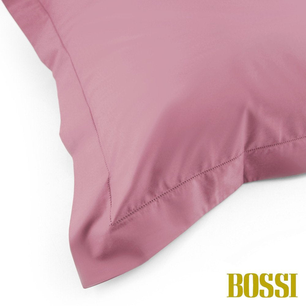 BOSSI Pair of Pillowcases with Three Shuttlecocks and Hemstitch - Bossicolor