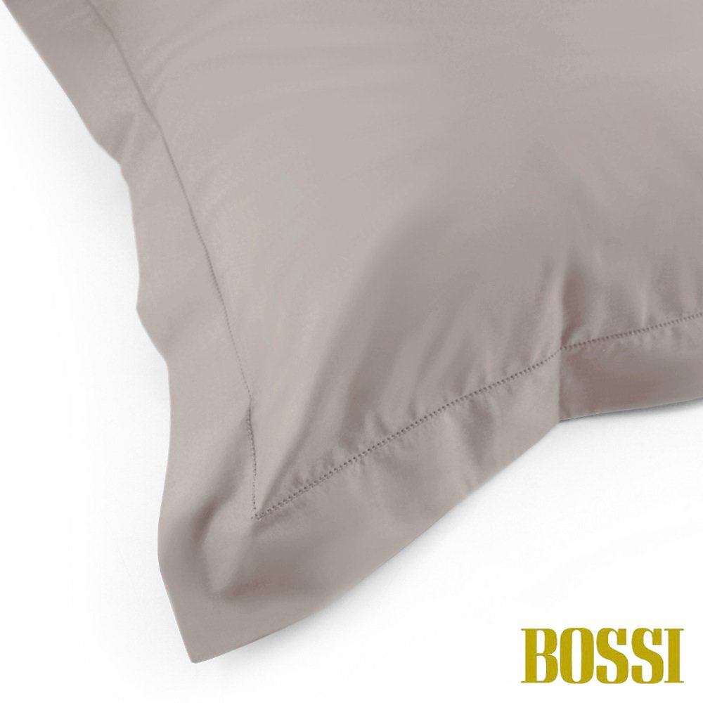BOSSI Pair of Pillowcases with Three Shuttlecocks and Hemstitch - Bossicolor