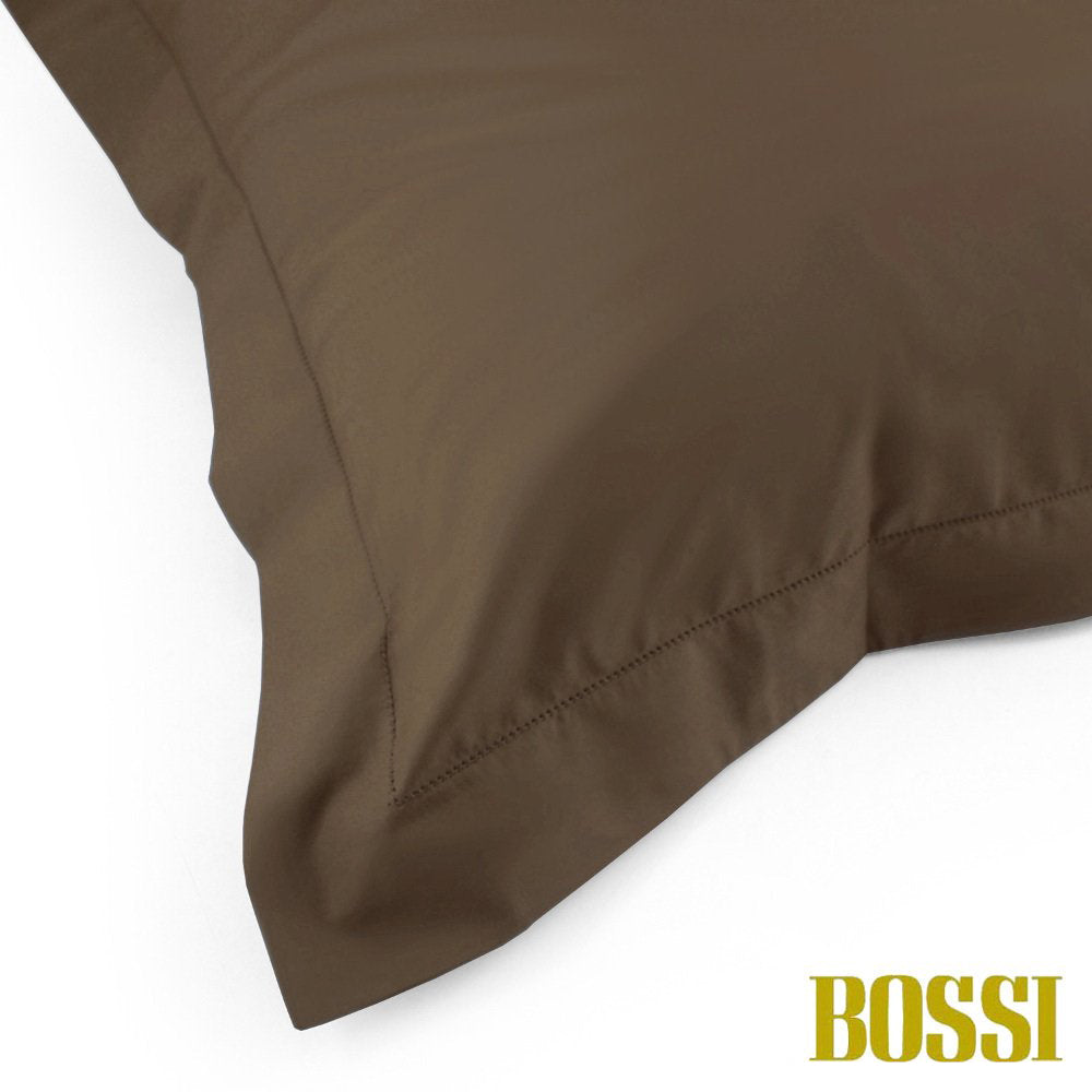 BOSSI Pair of Pillowcases with Three Shuttlecocks and Hemstitch - Bossicolor