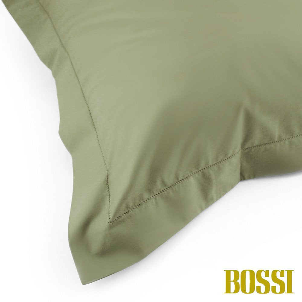 BOSSI Pair of Pillowcases with Three Shuttlecocks and Hemstitch - Bossicolor