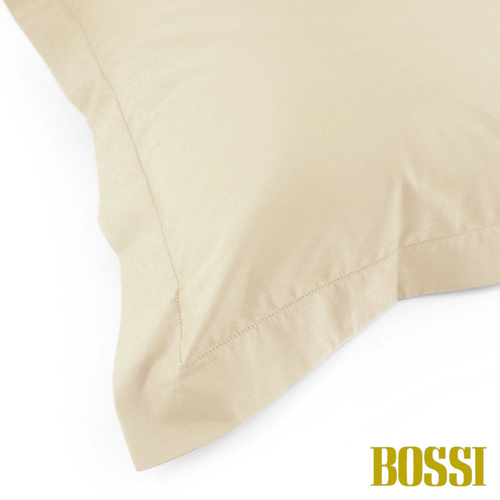 BOSSI Pair of Pillowcases with Three Shuttlecocks and Hemstitch - Bossicolor