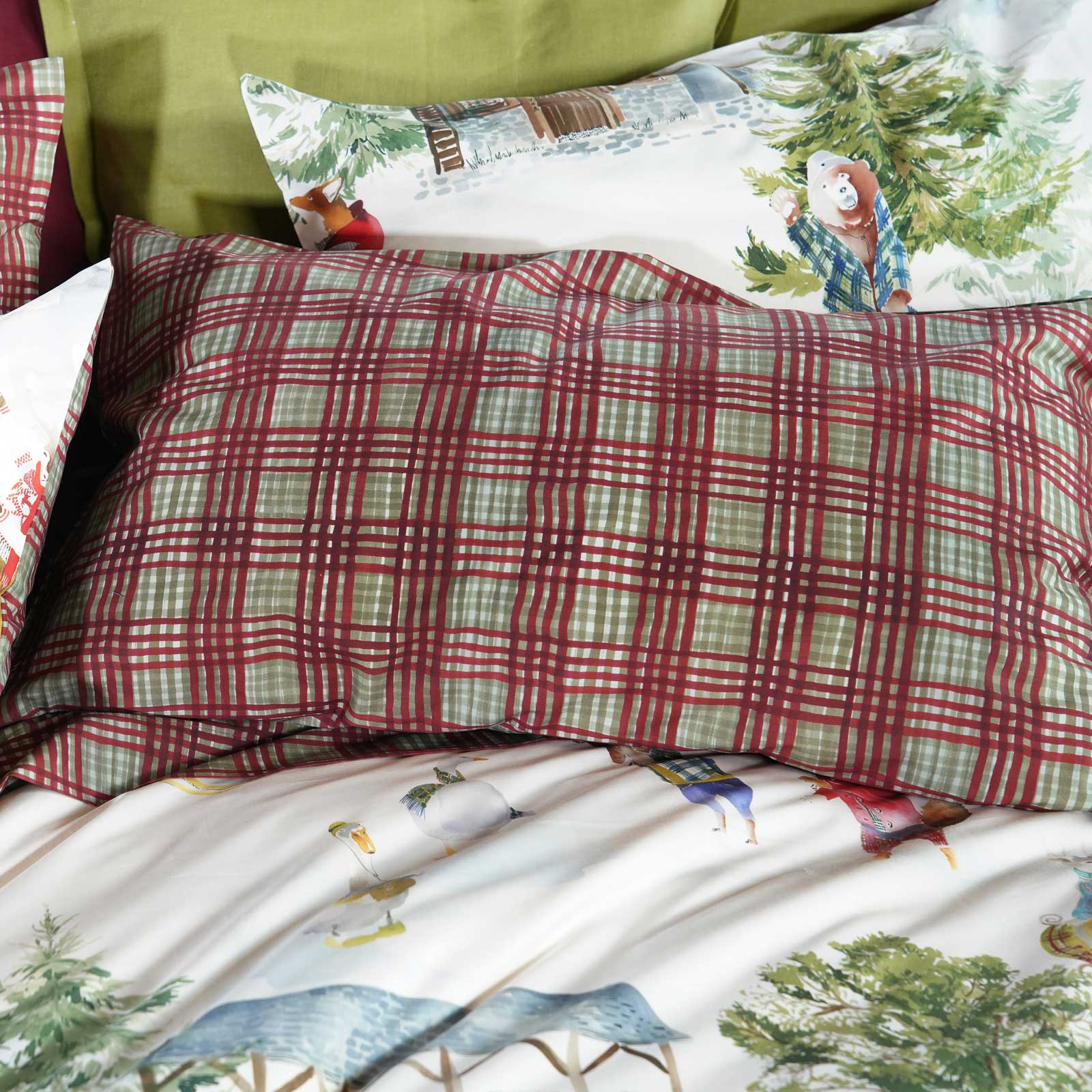 Cotton Percale Duvet Cover Set TESSITURA TOSCANA - Funes